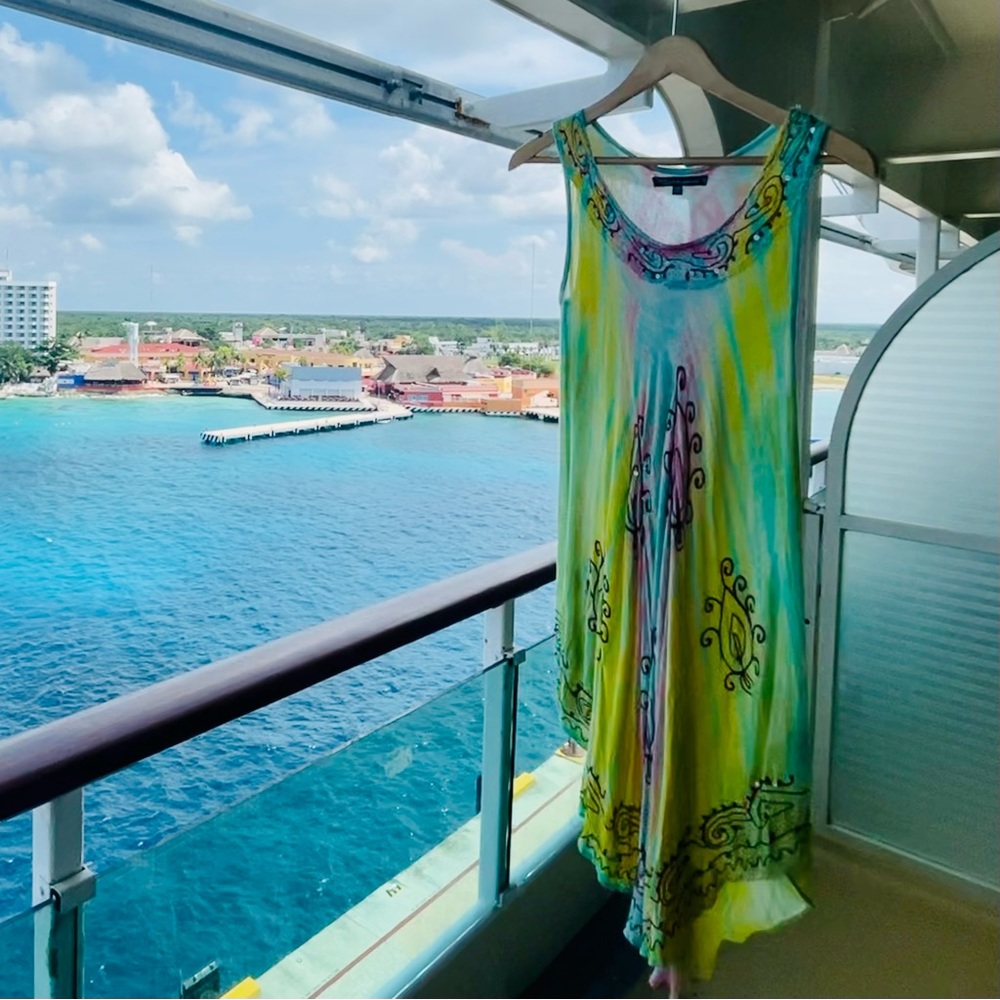 JUST BE GAUZE by LAGACI SPORT ☀️ Beach Swim Coverup Dress Flowy Soft Tie Dye OS